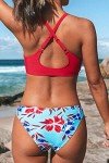 CUPSHE Women's Floral Knot Adjustable Bikini Set