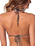 Leopard Print Triangle Bikini Top for Women