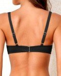 Yonique Black Push-Up Underwire Bikini Top, X-Large