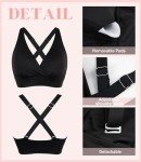 Sporty Black Bikini Top with Wide Straps