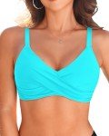 Teal Push-Up Underwire Bikini Top for Women