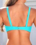 Teal Push-Up Underwire Bikini Top for Women