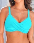 Teal Push-Up Underwire Bikini Top for Women