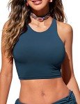 CRZ YOGA Women's Quick Dry Racerback Bikini Top