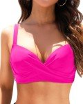 Pink Push-Up Underwire Bikini Top for Women