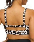 Plus Size Leopard Push-Up Bikini Top for Women
