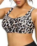 Plus Size Leopard Push-Up Bikini Top for Women