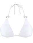 RELLECIGA Women's Triangle Bikini Top in White