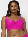 Smart & Sexy Plus-Size Underwire Bikini Top - Fuchsia