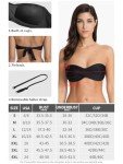 Plus Size Black Bandeau Bikini Top for Women