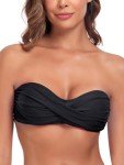 Ocean Blues Strapless Black Bikini Top for Women