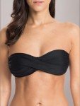 Ocean Blues Strapless Black Bikini Top for Women