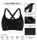 Supportive Scoop Neck Black Bathing Suit Top