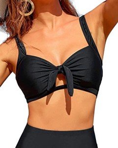 Tempt Me Women's Push-Up Bikini Top in Black
