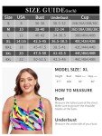 Plus Size Neon Striped Bikini Top for Women