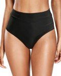 High Waisted Black Bikini Bottoms for Women