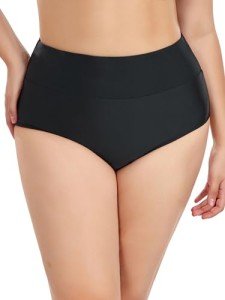 Ocean Blues Black High Waisted Plus Size Bikini