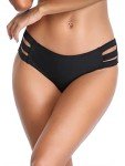 Ocean Blues Women's Strappy Black Bikini Bottom