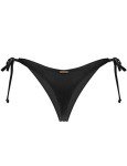Relleciga Women's Black Tie-Side Bikini Bottom L