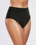 High Waisted Black Bikini Bottoms for Women