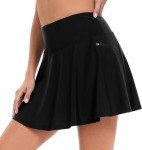 Oyamiki Women's Black Tummy Control Swim Skirt