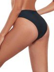 Ocean Blues Women's Black Cheeky High Leg Bikini
