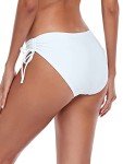 Colloyes Women's Full Coverage Drawstring Bikini Bottoms
