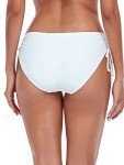 Colloyes Women's Full Coverage Drawstring Bikini Bottoms
