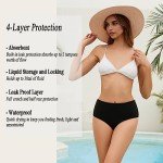 Leakproof High-Waisted Bikini Bottoms for Women