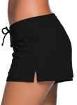 Aleumdr Women's Black Swim Boardshort Bikini Bottoms