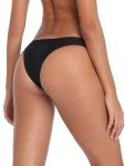 Ocean Blues Women's Black Cheeky High Cut Bikini