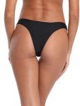 Ocean Blues Women's Black Cheeky High Cut Bikini