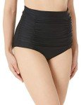 High-Waisted Tummy Control Bikini Bottom - Black