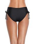 Black Adjustable Side Tie Bikini Bottom for Women