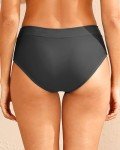 Tempt Me Women's Mid Waist Black Bikini Bottoms