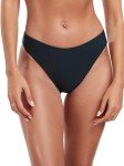 High Cut Black Bikini Bottoms for Women - X-Large