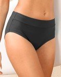 Tempt Me Women's Mid Waist Black Bikini Bottoms