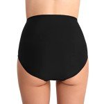 Arelaxi Women's High-Waisted Tummy Control Bikini Bottom