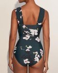Floral Green Tummy Control One Piece Swimsuit