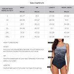Bsubseach Women's Tummy Control One Piece Swimsuit