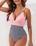 VECENEY Women's Tummy Control One Piece Swimsuit