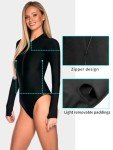 RELLECIGA Long Sleeve UV Protection One Piece Swimsuit