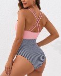 VECENEY Women's Tummy Control One Piece Swimsuit