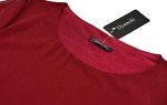 Oyamiki Womens Half Sleeve Top Casual Scoop Neck Layered Chiffon Blouses Wine Red/XXL