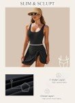 Aleumdr Women's Tummy Control Swimdress - Black X-Large