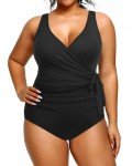 Plus Size Tummy Control One Piece Swimsuit