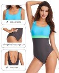 HAIVIDO Women's Black Athletic One Piece Swimsuit