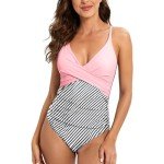 YNIQUE Women's V Neck Tummy Control Swimsuit