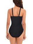 Women's Tummy Control Criss Cross One Piece Swimsuit