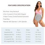 YNIQUE Women's V Neck Tummy Control Swimsuit